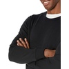 Amazon Essentials Men’s Relaxed Fit Crewneck Sweatshirt, Lightweight Long-Sleeve French Terry (Available in Big & Tall)(Black)