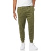 Amazon Essentials Men’s Relaxed Fit Fleece Joggers Sweatpants, Drawstring Waist, Tapered Leg, Ribbed Cuffs, Brushed Interior(Abstract Green Camo)