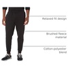 Amazon Essentials Men’s Relaxed Fit Fleece Joggers Sweatpants, Drawstring Waist, Tapered Leg, Ribbed Cuffs, Brushed Interior(Black)