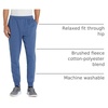 Amazon Essentials Men’s Relaxed Fit Fleece Joggers Sweatpants, Drawstring Waist, Tapered Leg, Ribbed Cuffs, Brushed Interior(Blue Heather)
