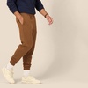 Amazon Essentials Men’s Relaxed Fit Fleece Joggers Sweatpants, Drawstring Waist, Tapered Leg, Ribbed Cuffs, Brushed Interior(Dark Tan)
