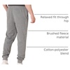 Amazon Essentials Men’s Relaxed Fit Fleece Joggers Sweatpants, Drawstring Waist, Tapered Leg, Ribbed Cuffs, Brushed Interior(Light Gray Heather)