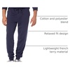 Amazon Essentials Men’s Relaxed Fit Jogger Pants, Lightweight French Terry Loungewear(Navy)
