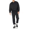 Amazon Essentials Men’s Relaxed-Fit Sweatpants with Drawstring Waist, Closed-Bottom(Black)