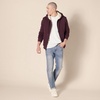 Amazon Essentials Men’s Sherpa-Lined Full-Zip Fleece Hoodie Sweatshirt(Burgundy)