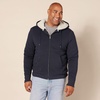 Amazon Essentials Men’s Sherpa-Lined Full-Zip Fleece Hoodie Sweatshirt(Navy)