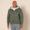 Amazon Essentials Men’s Sherpa-Lined Full-Zip Fleece Hoodie Sweatshirt(Olive)