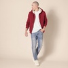 Amazon Essentials Men’s Sherpa-Lined Full-Zip Fleece Hoodie Sweatshirt(Red)
