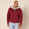 Amazon Essentials Men’s Sherpa-Lined Full-Zip Fleece Hoodie Sweatshirt(Red)
