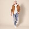 Amazon Essentials Men’s Sherpa-Lined Full-Zip Fleece Hoodie Sweatshirt(Toffee Brown)