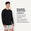 Amazon Essentials Men’s Slim Fit Crewneck Undershirts, Pack of 6(Black)