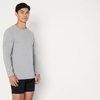Amazon Essentials Men’s Slim Fit Crewneck Undershirts, Pack of 6(Black/Grey Heather)