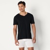 Amazon Essentials Men’s Slim Fit V-Neck Undershirt, Breathable Cotton, Pack of 6(Black/Grey Heather)