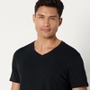 Amazon Essentials Men’s Slim Fit V-Neck Undershirt, Breathable Cotton, Pack of 6(Black/Grey Heather)