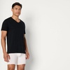 Amazon Essentials Men’s Slim Fit V-Neck Undershirt, Breathable Cotton, Pack of 6(Black/Grey Heather)