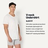 Amazon Essentials Men’s Slim Fit V-Neck Undershirt, Breathable Cotton, Pack of 6(Medium Grey Heather/White)