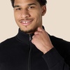 Amazon Essentials Men’s Standard Full-Zip Fleece Mock Neck Midweight Sweatshirt with Pockets(Black)