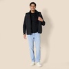 Amazon Essentials Men’s Standard Full-Zip Fleece Mock Neck Midweight Sweatshirt with Pockets(Black)