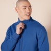 Amazon Essentials Men’s Standard Full-Zip Fleece Mock Neck Midweight Sweatshirt with Pockets(Blue)