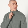 Amazon Essentials Men’s Standard Full-Zip Fleece Mock Neck Midweight Sweatshirt with Pockets(Medium Grey Heather)