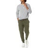 Amazon Essentials mens Lightweight French Terry Quarter-zip Mockneck Sweatshirt(Light Grey Heather)