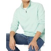 Amazon Essentials mens Lightweight French Terry Quarter-zip Mockneck Sweatshirt(Mint)