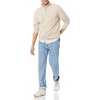 Amazon Essentials mens Lightweight French Terry Quarter-zip Mockneck Sweatshirt(Oatmeal Heather)