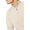 Amazon Essentials mens Lightweight French Terry Quarter-zip Mockneck Sweatshirt(Oatmeal Heather)