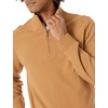 Amazon Essentials mens Lightweight French Terry Quarter-zip Mockneck Sweatshirt(Tan)