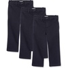 Amazon Essentials Boys and Toddlers’ School Uniform Straight-Fit Flat-Front Chino Pants with Adjustable Elastic Waist(3-pack Black)