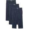 Amazon Essentials Boys and Toddlers’ School Uniform Straight-Fit Flat-Front Chino Pants with Adjustable Elastic Waist(3-pack Navy)