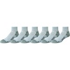 Amazon Essentials Men’s Athletic Ankle Sports Socks, Breathable Cotton Blend, Cushioned Arch Support, 6 Pairs(Grey)