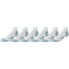 Amazon Essentials Men’s Athletic Ankle Sports Socks, Breathable Cotton Blend, Cushioned Arch Support, 6 Pairs(White)