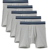 Amazon Essentials Men’s Breathable Cotton Boxer Briefs, Tag-Free, Pack of 5(Light Grey Heather)