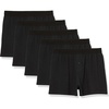 Amazon Essentials Men’s Breathable Cotton Jersey Boxer Shorts, Soft Relaxed Fit for All-Day Comfort, Pack of 5(Black)