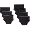 Amazon Essentials Men’s Breathable Ribbed Knit Briefs with Elasticized Waistband, Multipacks(Black)
