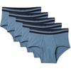 Amazon Essentials Men’s Breathable Ribbed Knit Briefs with Elasticized Waistband, Multipacks(Deep Blue / Navy / Light Grey Heather)