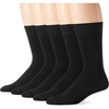 Amazon Essentials Men’s Cotton Crew Dress Socks, 5 Pairs(Black)