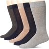 Amazon Essentials Men’s Cotton Crew Dress Socks, 5 Pairs(Navy/Grey/Tan)