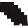 Amazon Essentials Men’s Cotton Jersey Boxer Briefs Underwear (Available in Big & Tall), Pack of 5(Black)
