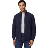 Amazon Essentials Men’s Full Zip Mock Neck French Terry Sweatshirt, Lightweight(Dark Navy)