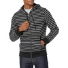 Amazon Essentials Men’s Full-Zip Fleece Hoodie Sweatshirt (Available in Big & Tall)(Black Stripe)