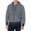 Amazon Essentials Men’s Full-Zip Fleece Hoodie Sweatshirt (Available in Big & Tall)(Navy Stripe)