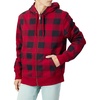 Amazon Essentials Men’s Full-Zip Fleece Hoodie Sweatshirt (Available in Big & Tall)(Red Buffalo Plaid)