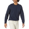 Amazon Essentials Men’s Long-Sleeve Lightweight French Terry Crewneck Sweatshirt(Dark Navy)
