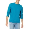 Amazon Essentials Men’s Long-Sleeve Lightweight French Terry Crewneck Sweatshirt(Teal Blue)