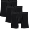 Amazon Essentials Men’s Microfiber Boxer Shorts Underwear, Pack of 3(Black)