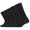 Amazon Essentials Men’s Patterned Cotton Dress Crew Socks, 5 Pairs(Black)