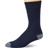 Amazon Essentials Men’s Patterned Cotton Dress Crew Socks, 5 Pairs(Blue/Yellow/Grey)