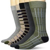 Amazon Essentials Men’s Patterned Cotton Dress Crew Socks, 5 Pairs(Multicolor)